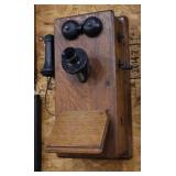 Stromberg Carlson Oak Wall Phone >