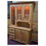 Oak sideboard china hutch