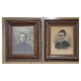 antique framed portraits