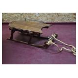 wooden sled