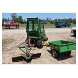 with mowing deck, front snowblower >
