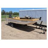 fiberglass Ebbtide fishing boat >