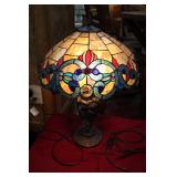 contemporary leaded glass table lamp