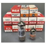 Thirteen Various 6AL5, 12DQ7 Tubes