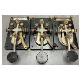 Three J-38 Straight Keys