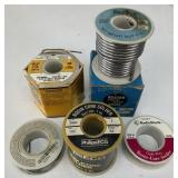 Five Spools of Rosin Core Solder