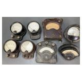 8 Various Vintage Panel Meters & Misc