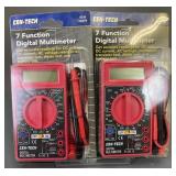 Two Cen-Tech Digital Multimeters