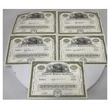 Four Collins Company Stock Certificates 1966 I4