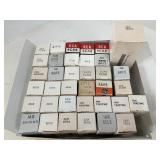 36 Various Tubes in Boxes