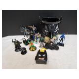 Batman, Robin & More Action Figures In Bucket