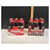 (2) Collectible 6pk Coca-Cola Racing Bottles