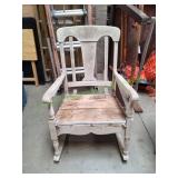 Vtg Wood Rocking Chair