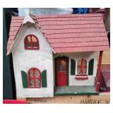 Vtg Wood Doll House