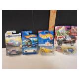 (3) Hot Wheels & (1) Johnny Lightning 1:64 Diecast
