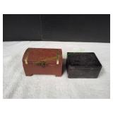 (3) Vtg Wood Trinket Boxes