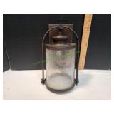 Outdoor Wall Sconce w/ Crackled Glass Shade
