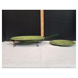 (2) Vtg 3D Grape Serving Platters