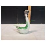 Blown Glass Swan Paperweight