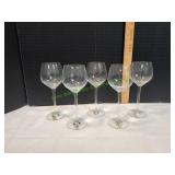 (5) Wine Glasses w/ Charms