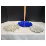 (3) Glass Serving Platters