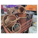 Cart of Wicker Baskets