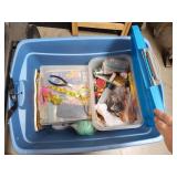 Tote of Sewing Supplies