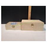 (2) Decorative Wood Boxes