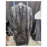 Global Identity Leather Long Jacket, Sz Sm