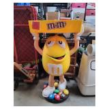 48" Yellow Peanut M&M Candy Display Cart
