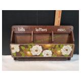 Wood Wall Mounted Mail / Key Organizer