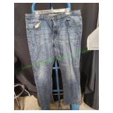 Wrangler Jeans Slim Straight Leg Jeans, Sz 38x30