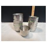 (12) Vtg Engraved Pewter Jefferson Cups