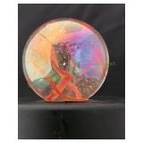 Clear Orange Ribbon Super Jumbo Marble