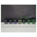 Blue, Green & Multi Swirl Shooter Marbles