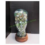 Vtg Mid Century Mannequin Glass Head w/Marbles