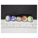 White Swirl Shooter Marbles
