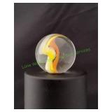 Clear Yellow / Orange Ribbon Super Jumbo Marble