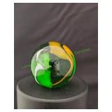 Green & Orange Swirl Super Jumbo Marble