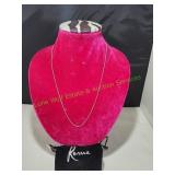 Roma 24" Light Garno Wheat Adj. Silver Chain