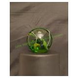 Green, Orange & White Swirl Super Jumbo Marble