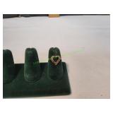 10K Heart Ring, Sz 5