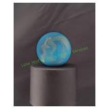 Blue & White Swirl Toebreaker Marble