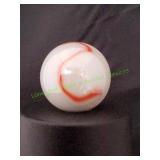 White & Orange Swirl Super Jumbo Marble