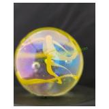 Clear Yellow Ribbon Super Jumbo Marble