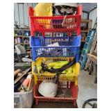 (4) Stackable Storage Totes w/ Safety Vests &