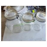 (3) Wired Hinged Canning Jars