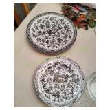 Burleigh Black Regal Peacock Plates