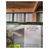 42" Littleton Ceiling Fan, White Finish