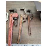 (1) 18", (1) 11" & (1) 10" Pipe Wrenches